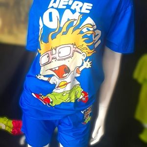 Women's Loose TOP/ Fit BOTTOM 2-Piece "WE'RE DOOMED" Set